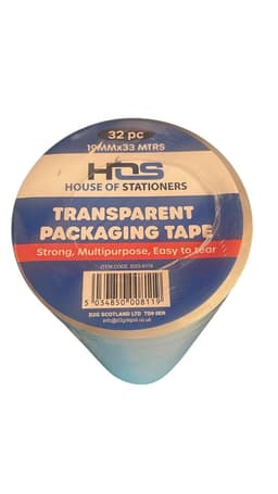 HOS Clear Packaging Tape 19mmx33m(32pc) 2