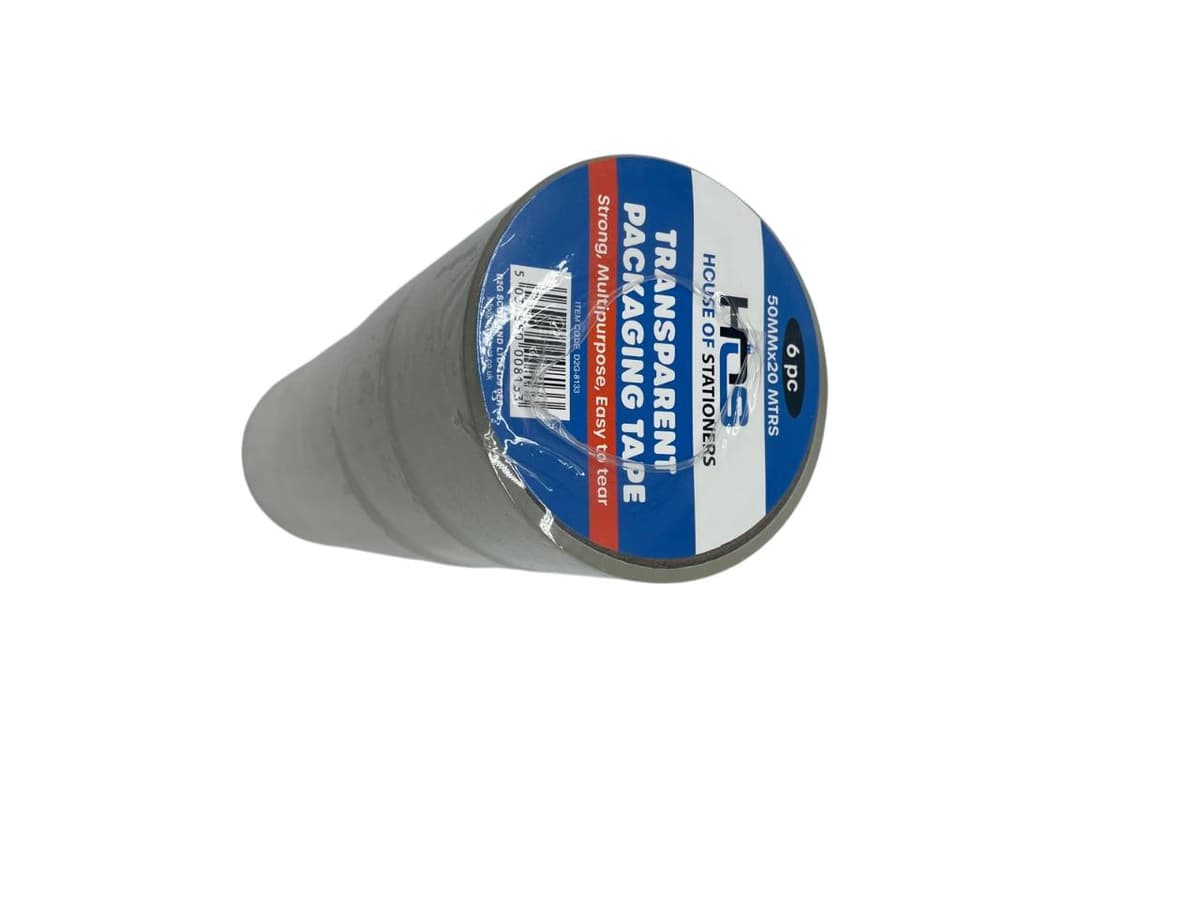HOS 6pk 50mmx20m Clear Packaging Tape