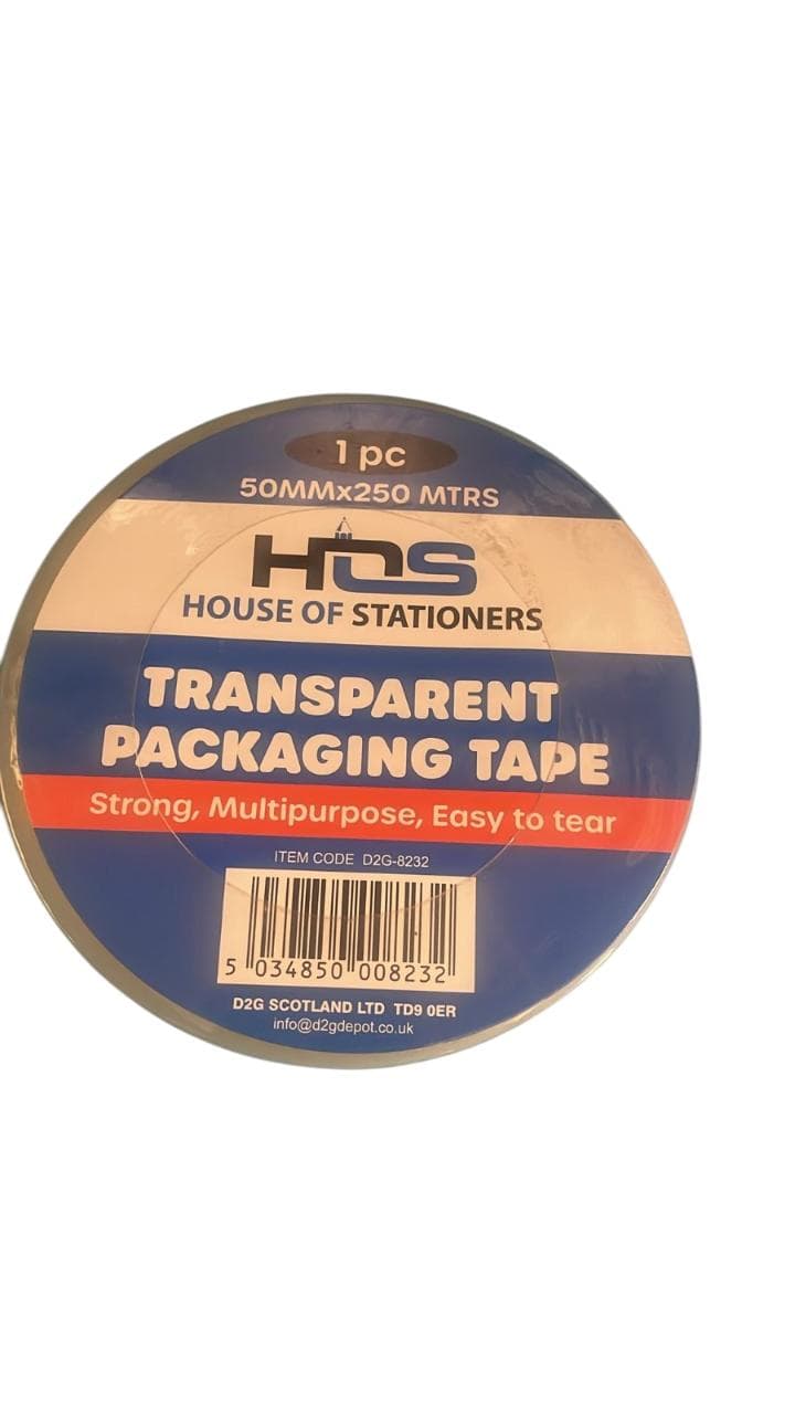 HOS Clear Packaging Tape 50mmx250mtrs