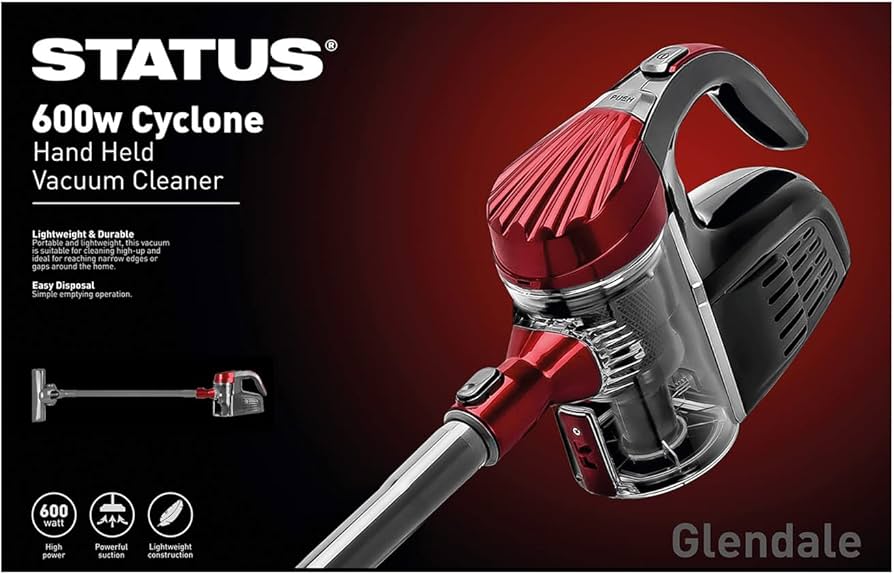 STATUS Glendale - Red/Grey - 600w Cyclone Vacuum image