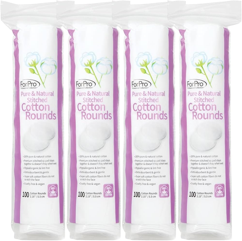 County 120's (2x62's) Cotton Round Pads - Stitched image