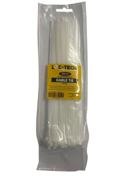 Loc-Tech 100PC 2.5*250MM CABLE TIE WHITE 1