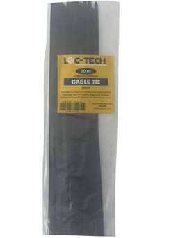 Loc-Tech 30PC 4.8*300MM CABLE TIE Black 1