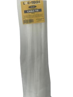 Loc-Tech 15PC 7.2*450MM CABLE TIE WHITE 1