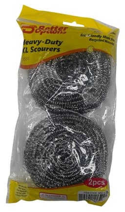 Better Options 2pc Extra Tough Stainless Steel Spiral Scourers 2