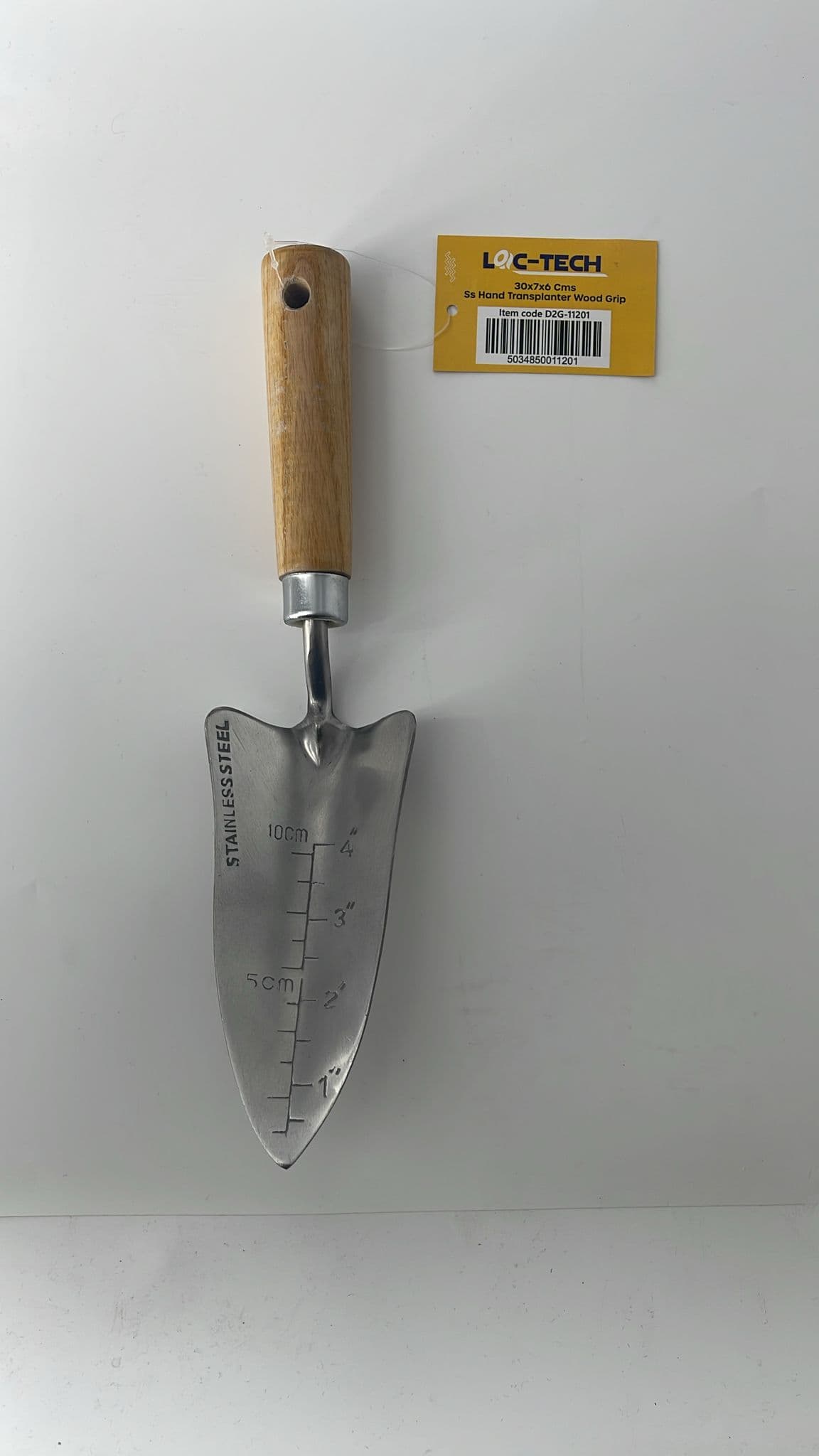 Loc-tech Stainless Steel Transplanter With Wood Grip