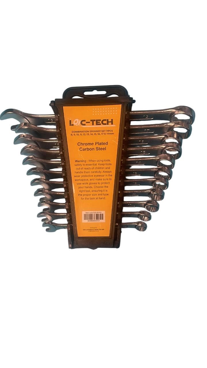 Loc-Tech 11pc Combination Spanner Set Ch Plated C/Steel