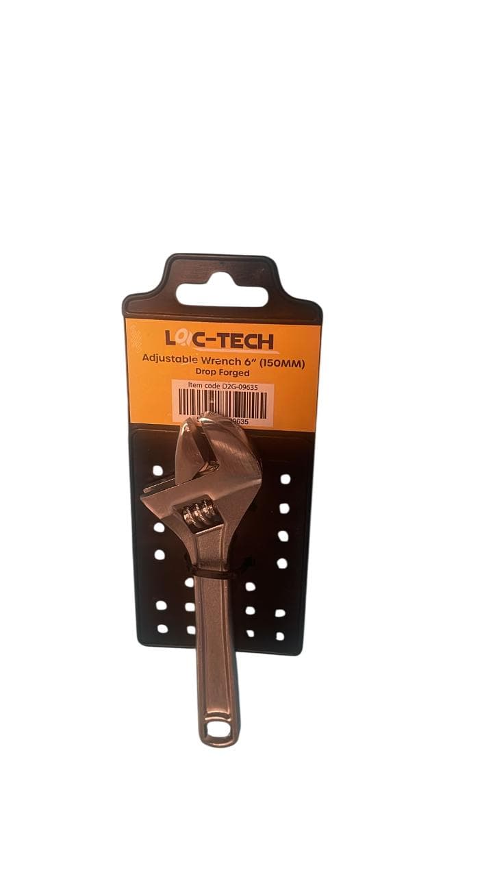 Loc-tech 6" Adjustable Wrench Drop Forged, Chrome Plated