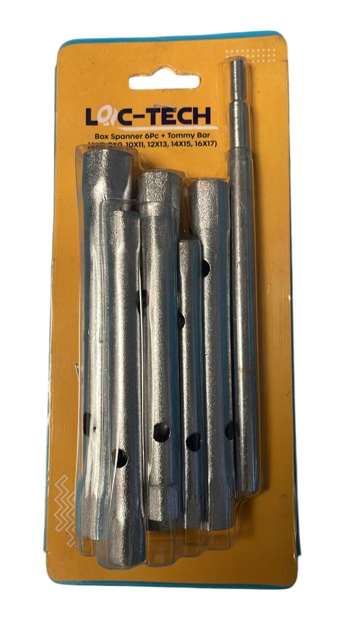 Loc-tech Box spanner 6pc + Tommy bar