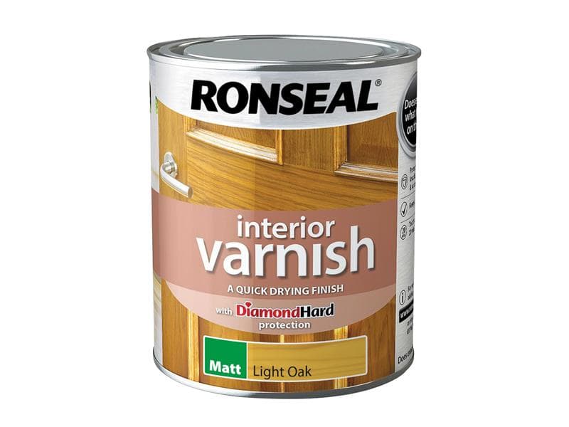 Ronseal Interior Varnish Light Oak Matt 750ml