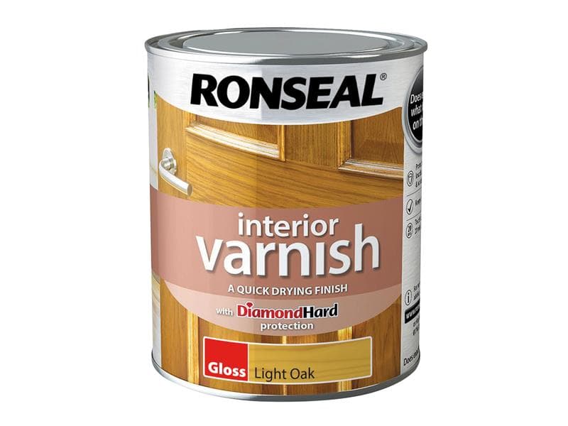 Ronseal Interior Varnish Gloss Light Oak 750ml