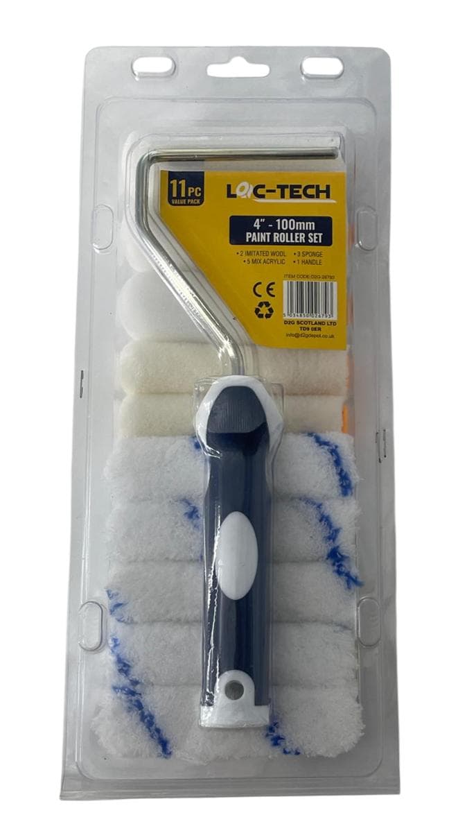 Loc-tech 4" -100MM Paint Roller Set 11pc