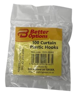 Better Options  100 Curtain Plastic Hooks 2