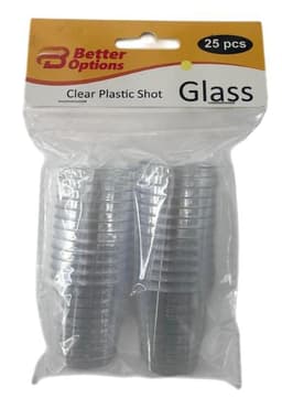 Better Option Clear Plastic Shot 25pcs 2