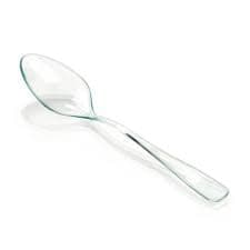Better Options Heavy Duty Reusable 50pc Clear Plastic Tea Spoons