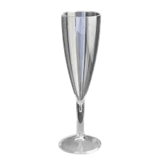 Better Options  Reusable 6pc Clear PlastIc Champagne Flutes 