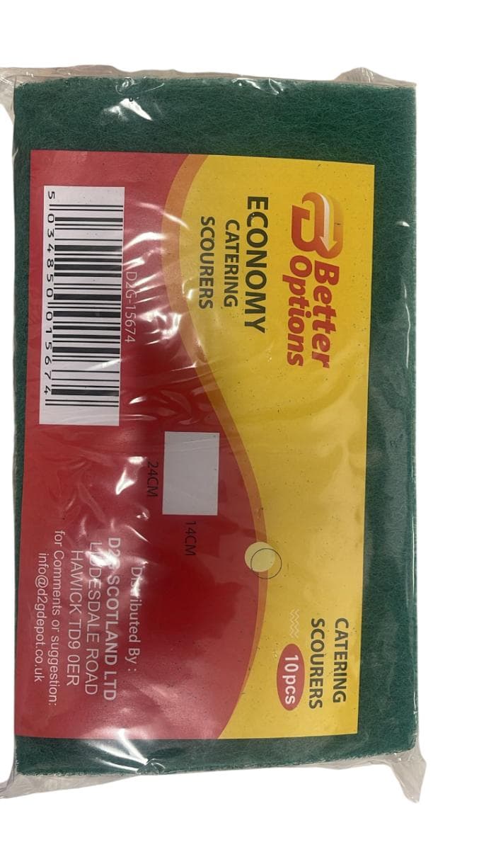 Better Options 10pc Economy Catering Scourers (9"x6" Apx)