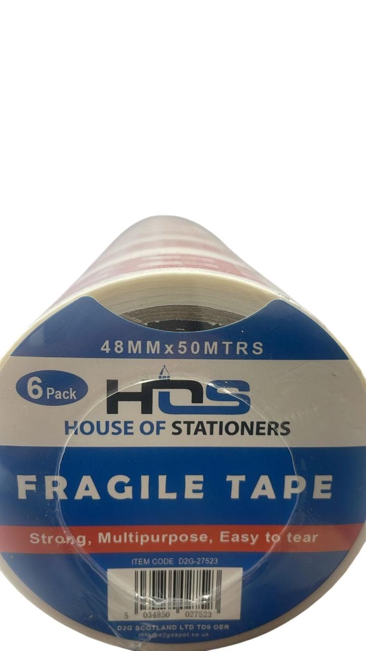 HOS 48mmX50mtr Fragile Tape (6pc)