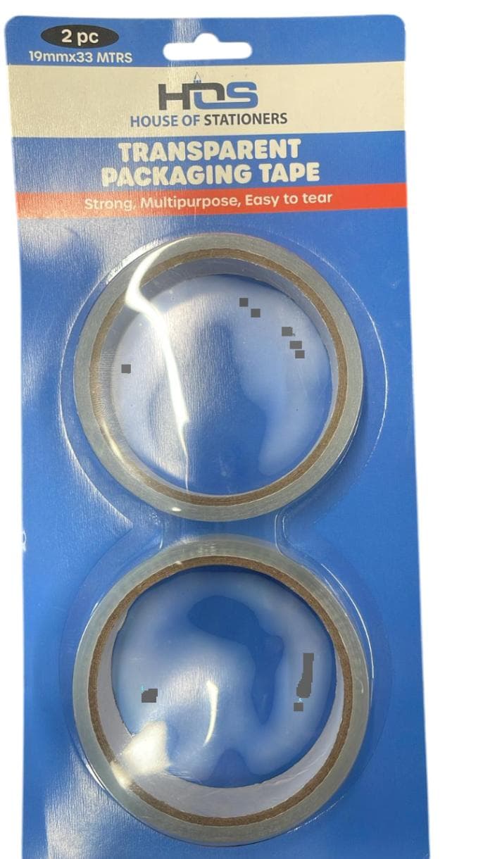 HOS Clear Packaging Tape 19mmx33m