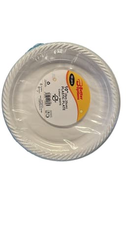 Better Options 10" White Plastic Plate 50pcs 2