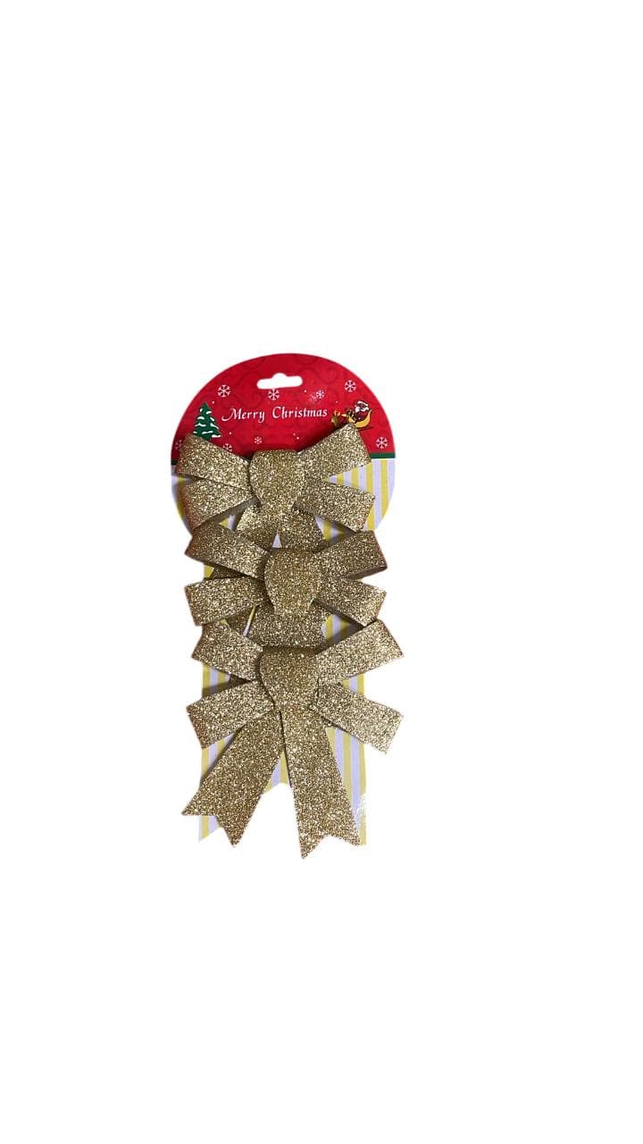 Christmas 10*12cm Bow 3Pc/Set(Gold)