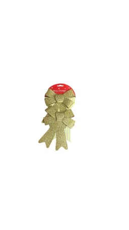 Christmas 17*20cm Bow 2Pc/Set(Gold) 2
