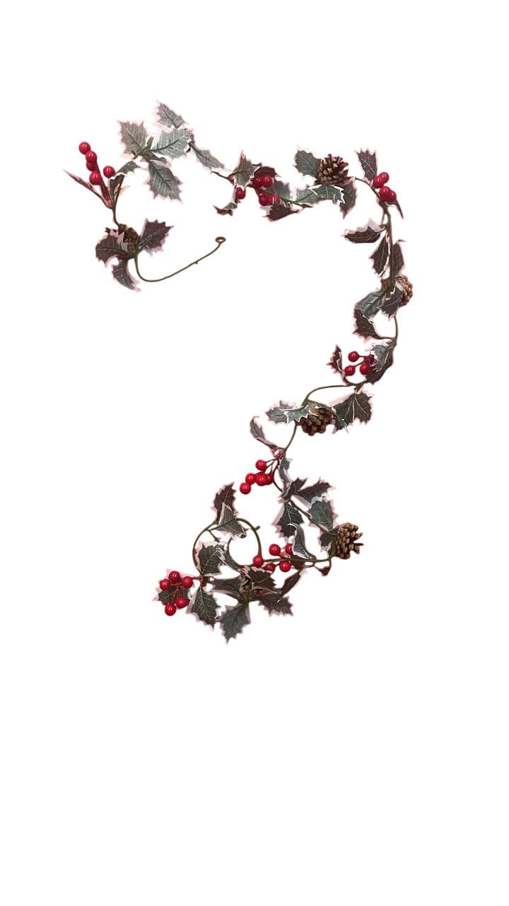 Christmas Holy Berry Cone Garland