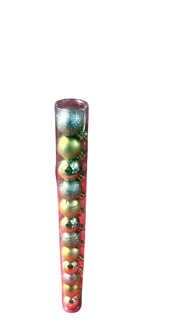 Christmas Baubles 3 cm 12Pcs/Set-Gold