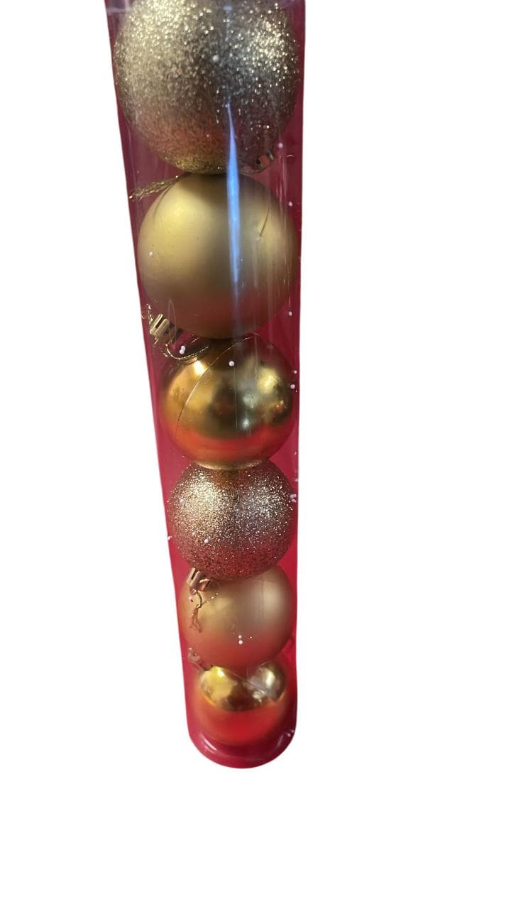 Christmas Baubles 6Pcs/Set-Gold