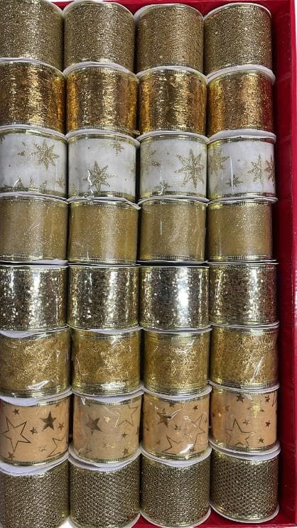 Ribbon 6.3cm Silk -Gold