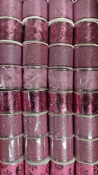 Ribbon 6.3cm Silk -Rose Red