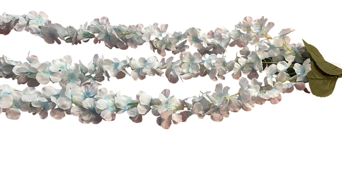 Artificial Flower 3 Fork Embroidered Ball Strip