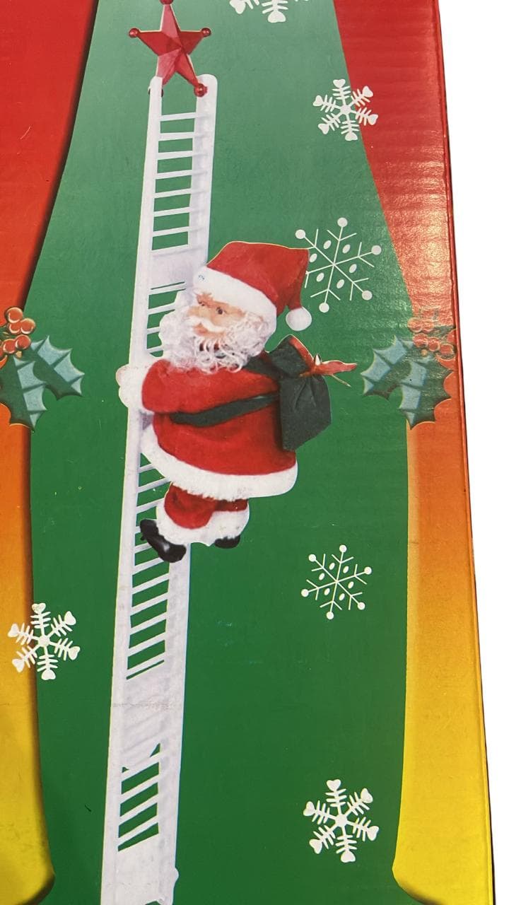 Christmas Santa on Ladder 