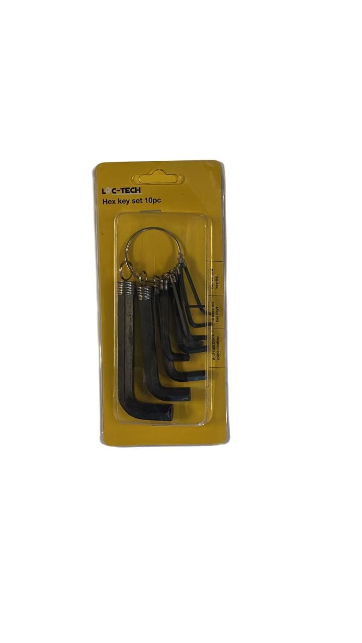Loc-tech 10pc Hex Key Set & Keyring