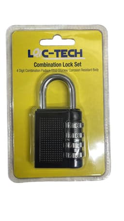 Loc-tech Combination Lock Set 4 Digit  Black 2