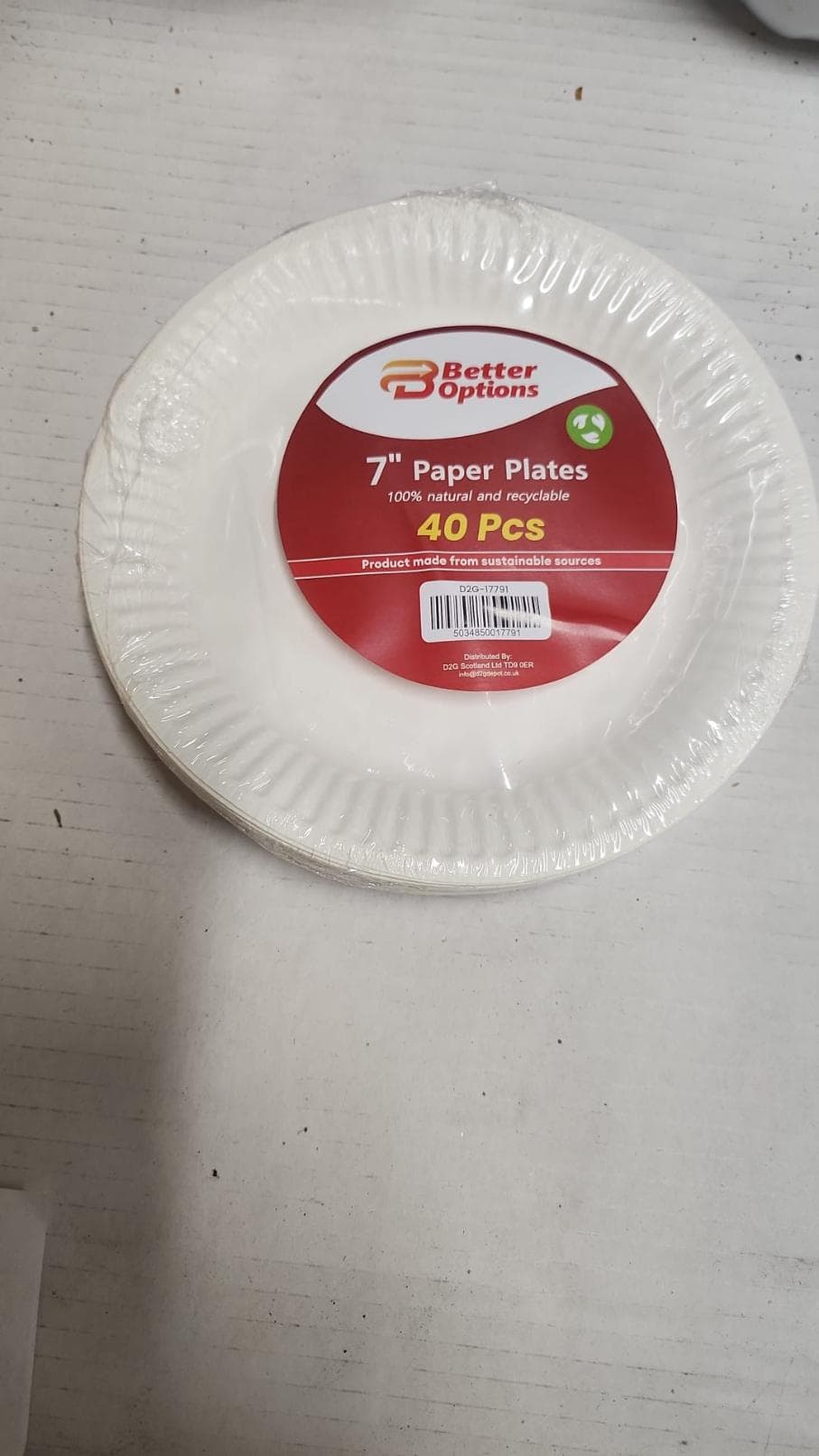 Better Options 7" Paper Plates 40pk

