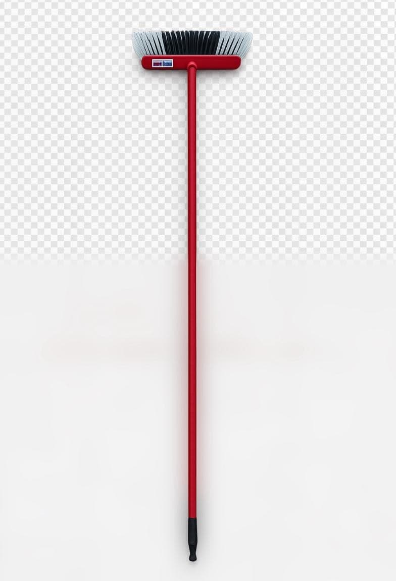 Better Options Red Indoor Broom Hard Bristles