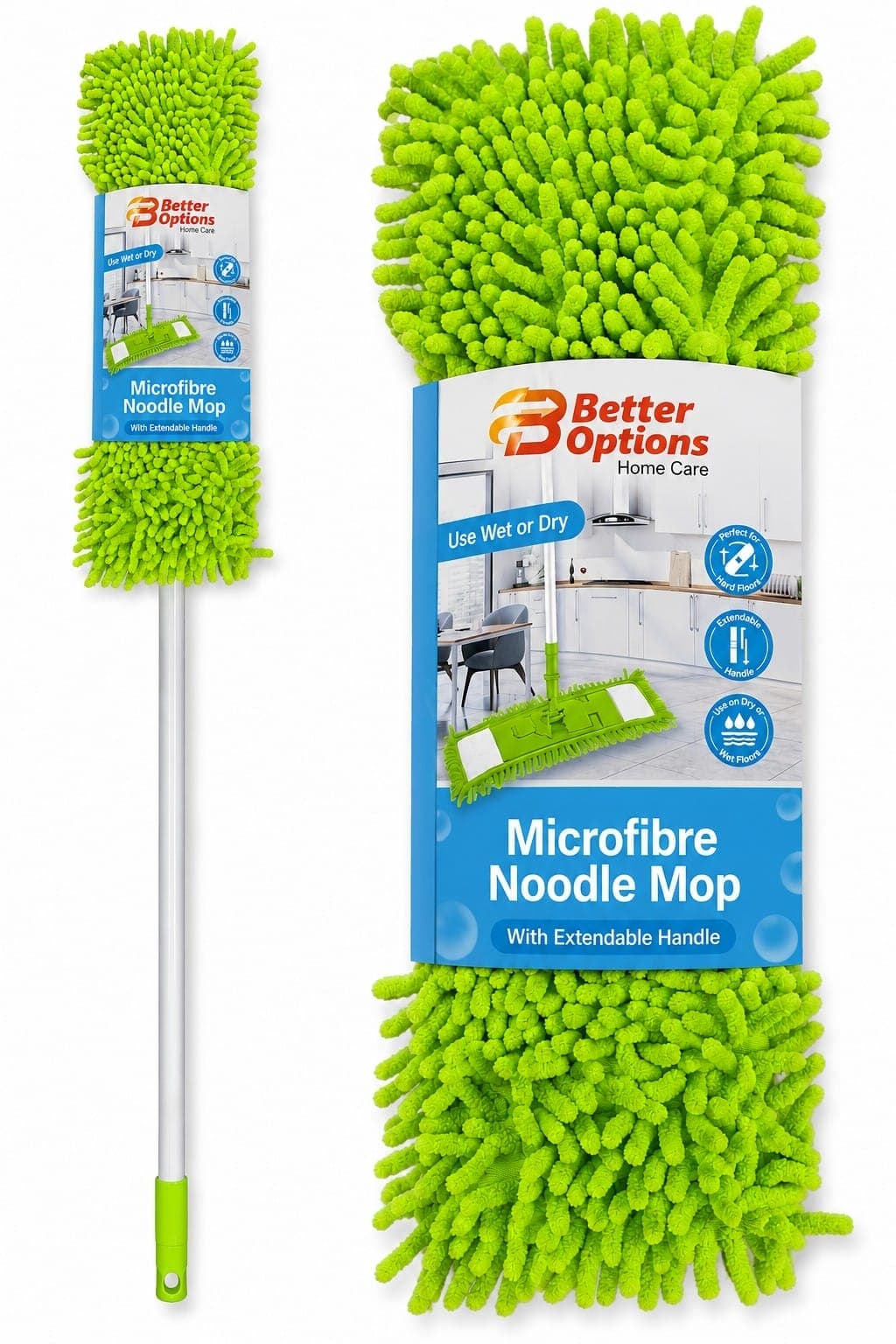 Better Options MICROFIBRE NOOLE MOP-GREEN