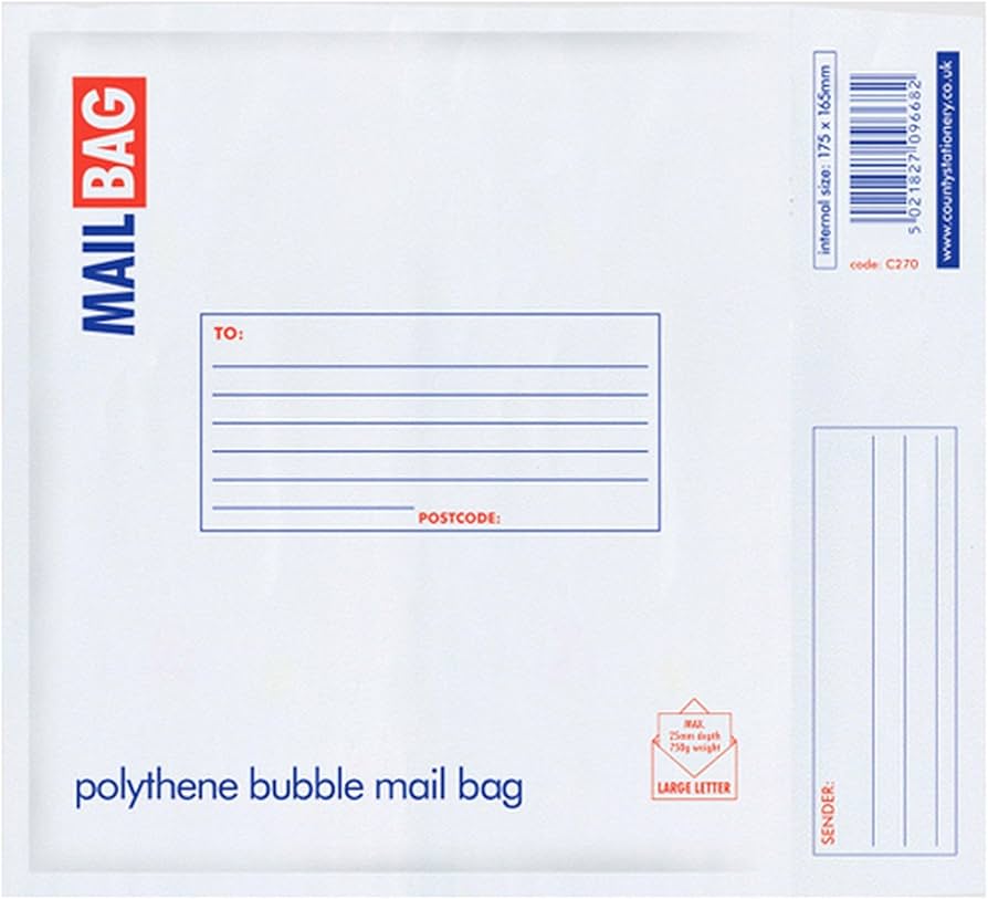 County Polythene Ex L Mail Bags Pk 3 image