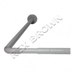 Croydex L Shaped Shower Curtain Rod, White