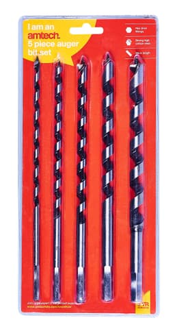 Am-Tech 5pc Auger Bit Set Sml Mm F1350 1
