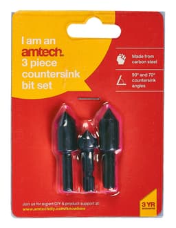 Am-Tech Countersink Bit Set 3pc F0820 1