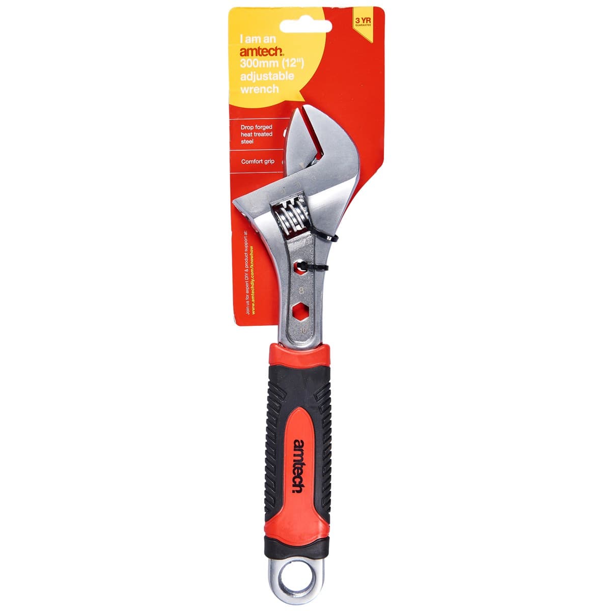 Am-Tech 12" Adjustable Wrench Inj Grip C1695