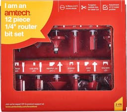 Am-Tech 12pc Router Bit Set F3700A 1