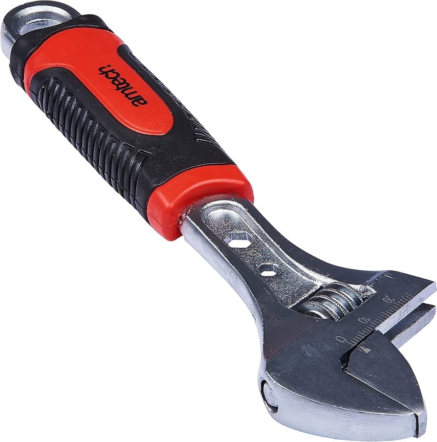 Am-Tech 8" Adjustable Wrench Inj Grip C1685