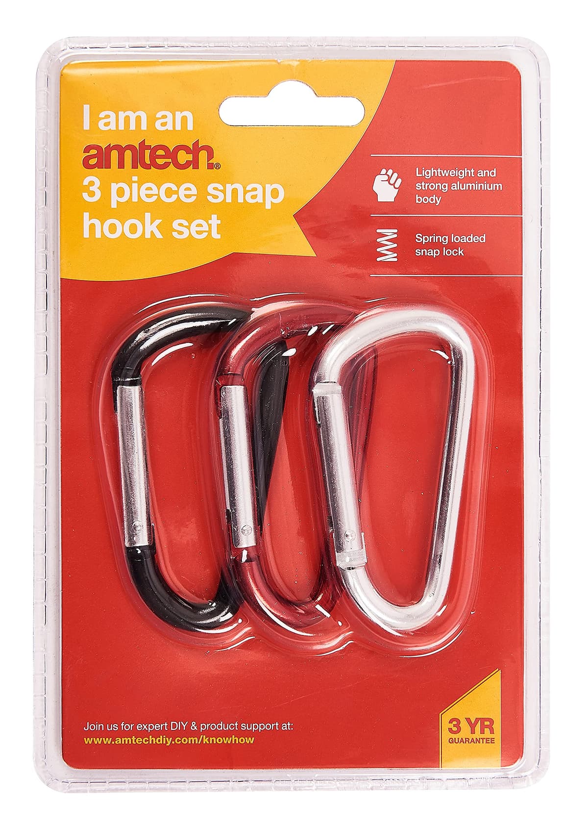 Am-Tech 3pc 5/16" D Type Snap Hook Set S4320