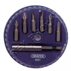 Draper Mag. Holder & Bit Set 8pc
