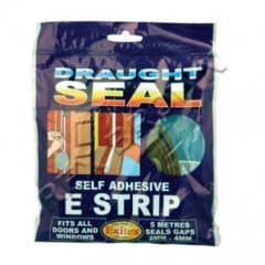E Strip Draught Seal Self Adhesive Pile 5m Brown