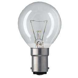 CROMPTON ROUND BULB 40W 45MM DIA CLEAR SBC-B15D 240V 1
