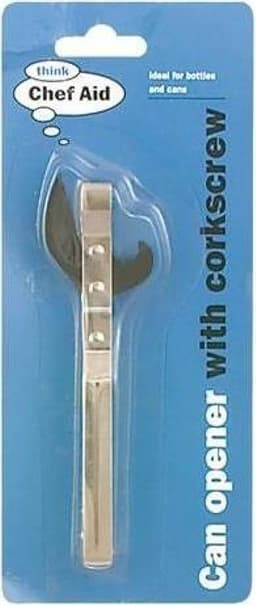 Chef Aid Can Opener With Corkscrew Carded 1